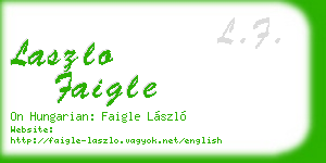 laszlo faigle business card